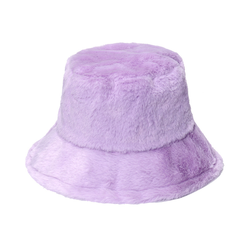 Unisex Mode Einfarbig Nähen Flache Traufen Bucket Hat display picture 20