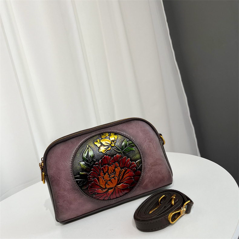 capacious ethnic retro one-shoulder bag