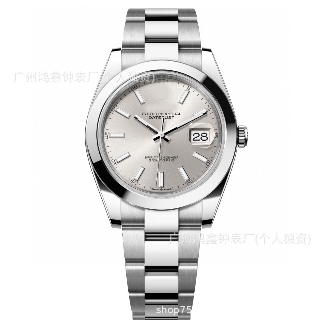 comercio exterior transfronterizo Oyster Registro de movimiento constante Reloj de apertura verde oliva Registro de hombre Reloj mecánico automático al por mayor
