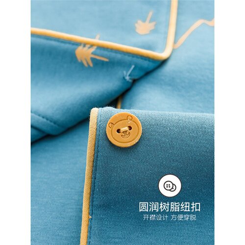 100% pure cotton new pajamas women's spring and autumn long-sleeved home wear autumn and winter thin style suit