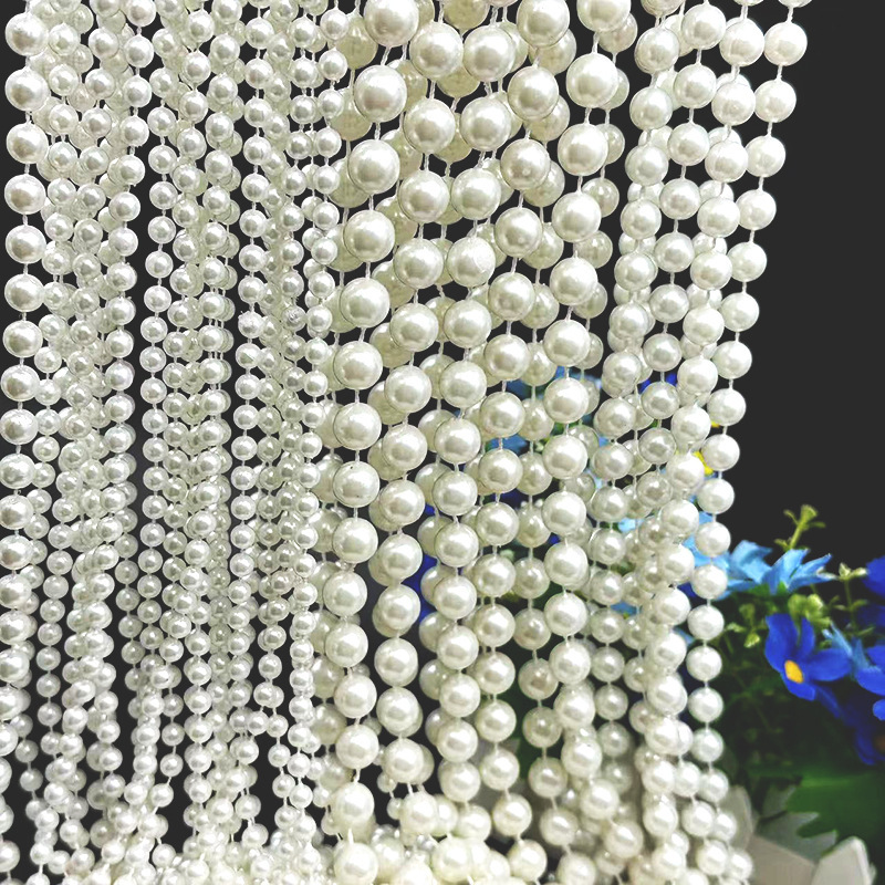 Imitation Pearl String Bead Chain Wedding Pearl String Wedding Cloud-Shaped Water Curtain Ceiling Decoration Acrylic Pearl Water Wave Curtain