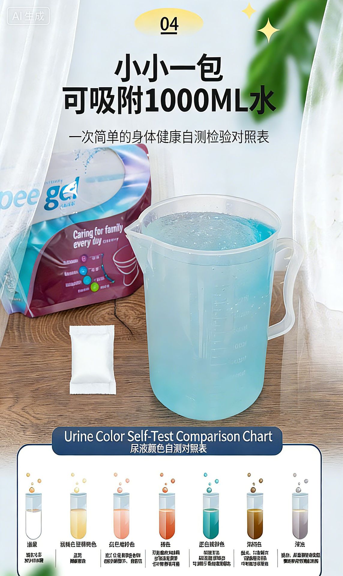 Water-Soluble Film Packaging Urine Deodorizer Absorbent Urine Coagulant Car Emergency Toilet Urinal Urine Bag Anti-Spill