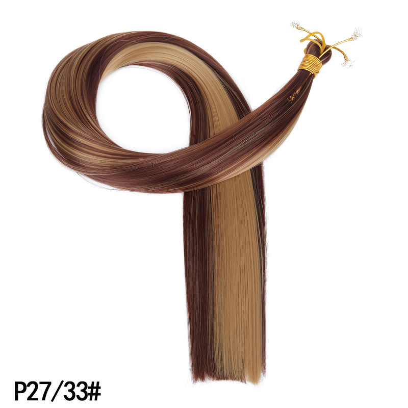 外贸欧美化纤直丝发把straight bulk hair高温丝接发直条发把批发|undefined