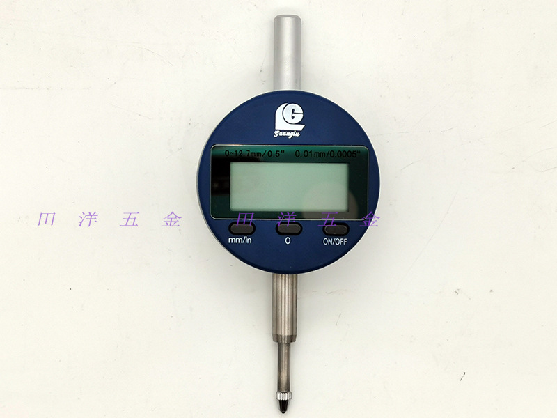 正品桂林广陆数显百分表0-12.7*0.01mm电子指示表蓝色老款