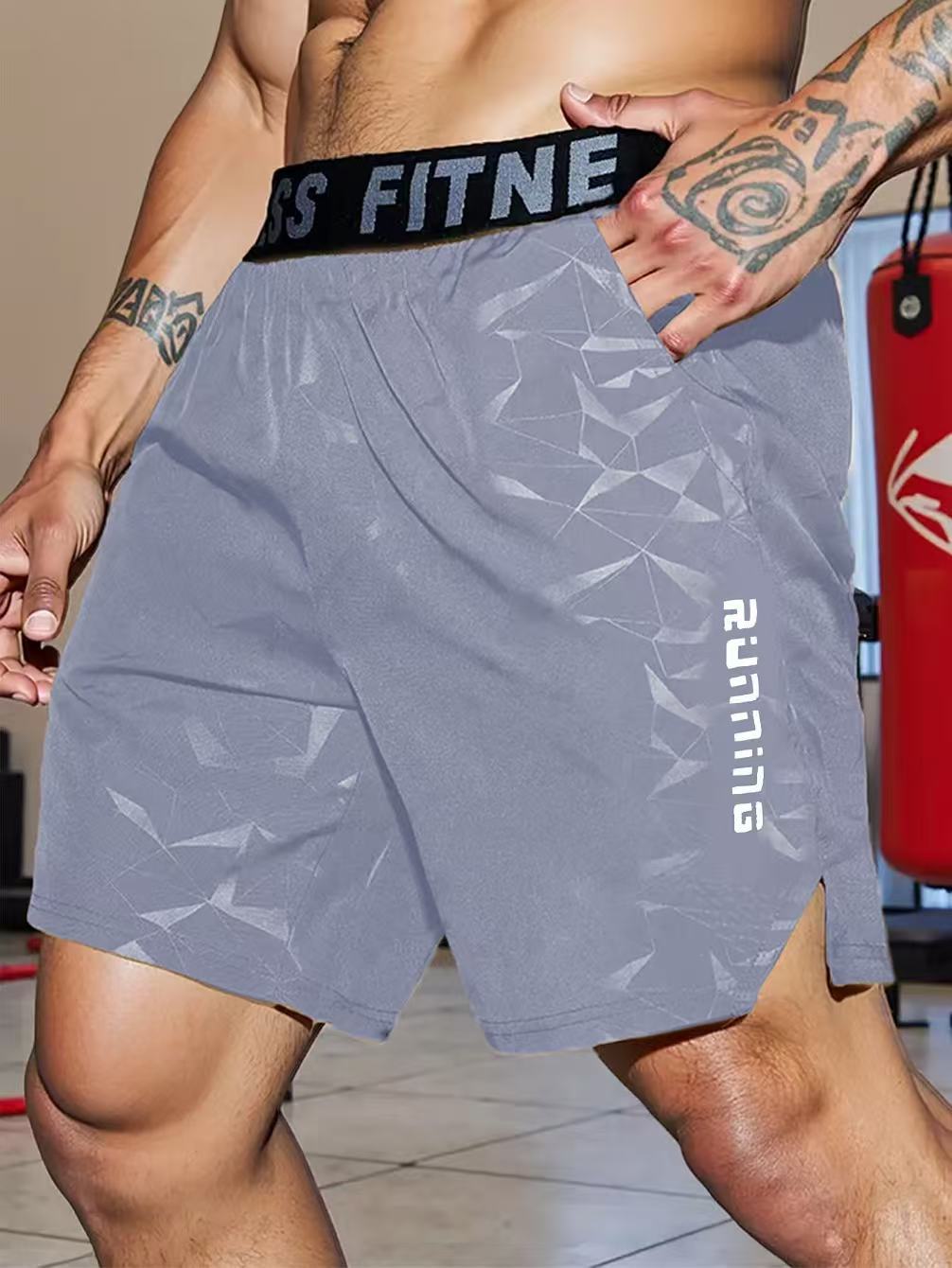 Pantalones cortos de ejercicio de secado rápido para hombres, pantalones deportivos transpirables de verano, entrenamiento de corrida, tendencia elástica para hombres