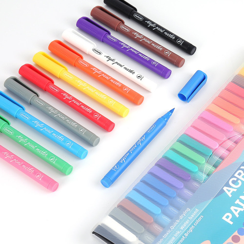Soft head gouache acrylic marker pen full set diy painting hook pen color watercolor pen ceramic graffiti marker pen