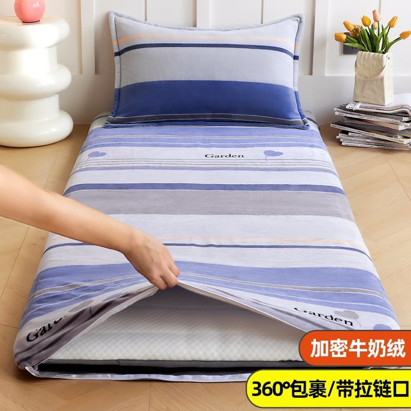 Leche de veludo dormitorio estudiante colchón de coral 90x190 colchón de invierno