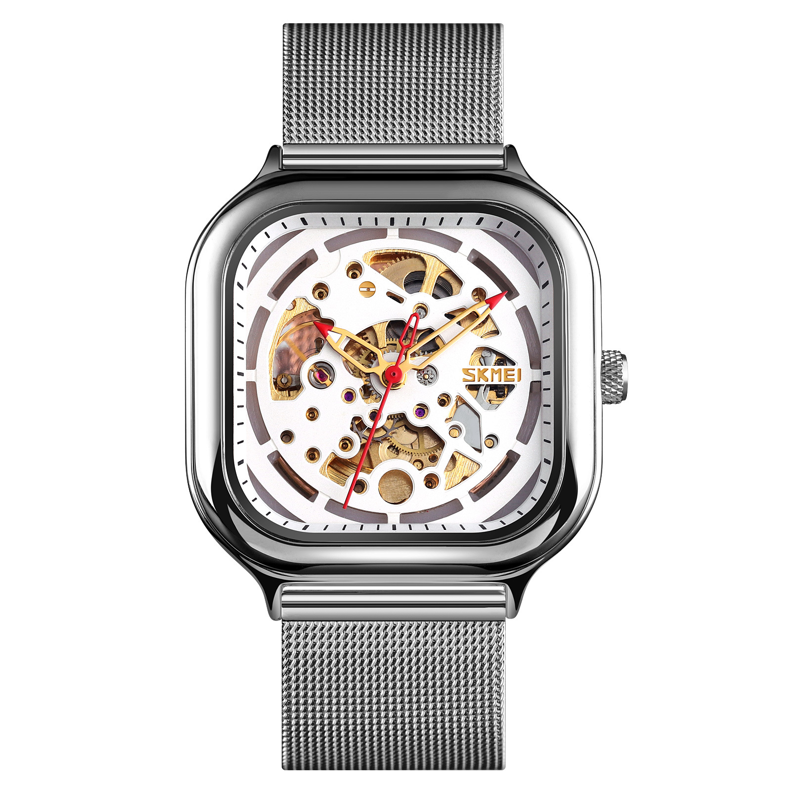 Momento Meilan acero reloj mecánico hueco 30 metros impermeable relojes de pulsera de hombre ocio comercio exterior lote mezcla lote personalizado
