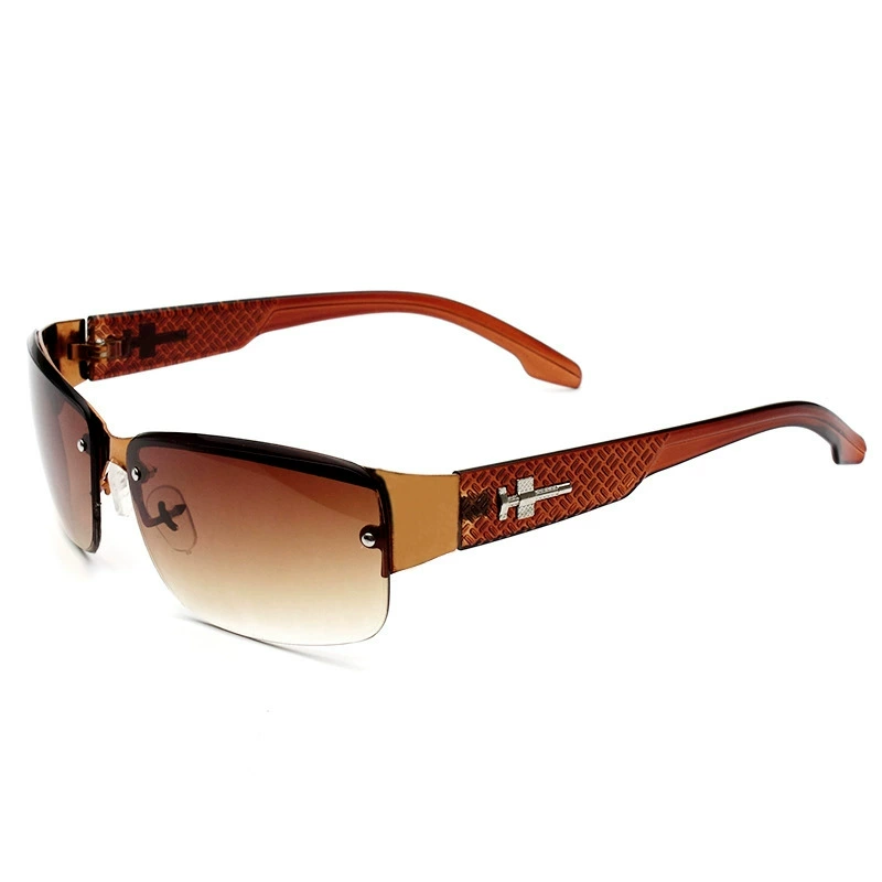 Men’s metal sunglasses, square frame, lightweight, multiple lens tints