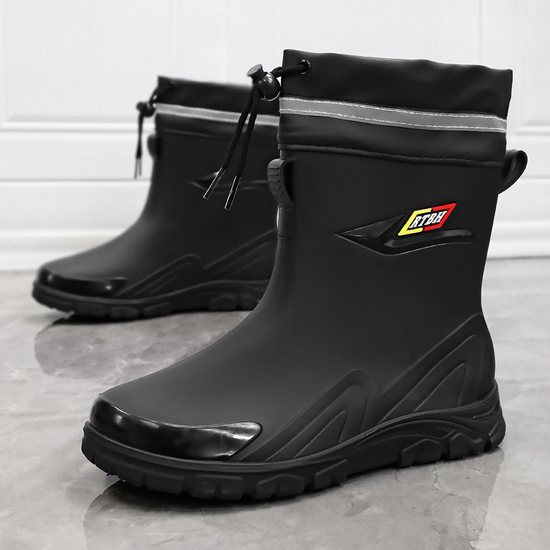 Botas de Lluvia de Caña Media para Hombre de PVC Impermeables y Ligeras image 6