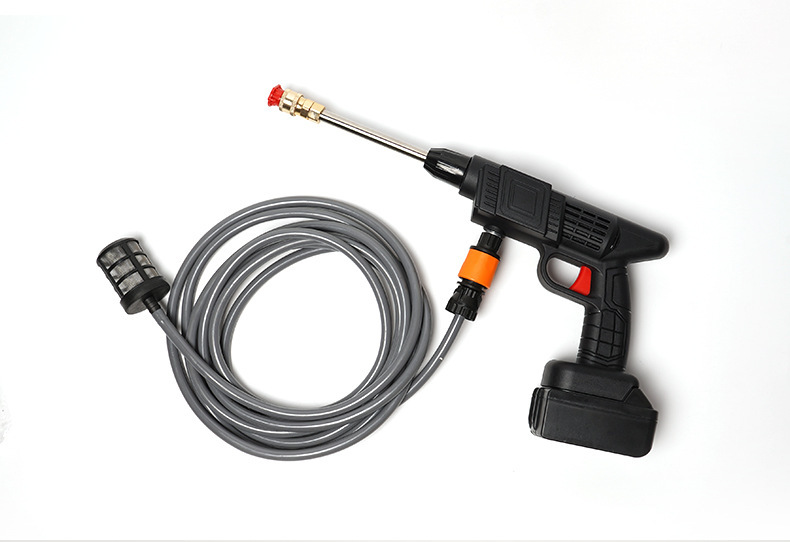 Car Wash Water Gun, High-Pressure, Portable, Wireless, Lithium-Powered, Powerful Long-Range Cleaning Machine, Spray Gun
