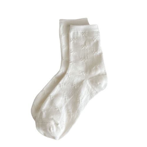 White pure cotton women's embossed white socks, mid-calf JK socks, solid color student socks, Zhuji sock factory wholesale