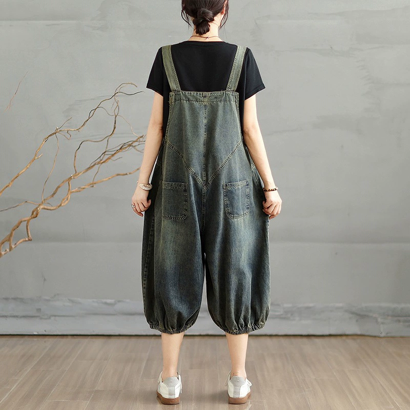 Летний джинсовый overall, оверсайз, свободный крой