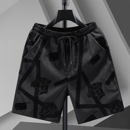 Champion European shorts for men, summer high-end velour loungewear, men's beach pants