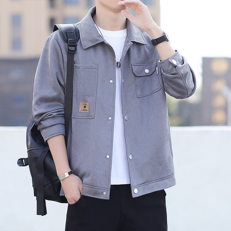 2024 nuevo abrigo de primavera y otoño relajado estilo coreano moda moda hombre guapo ropa de moda chaqueta superior