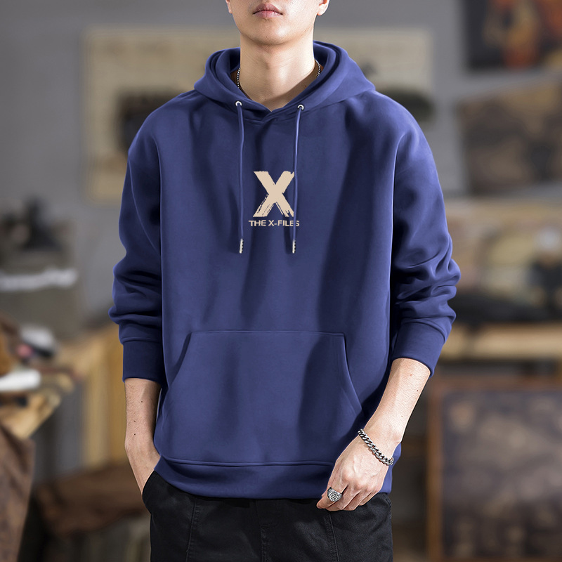 Peso pesado chaqueta con capuz para hombres primavera y otoño marca de moda de alta calle pesado abrigo holgado estudiantes estilo de Hong Kong suéter universal