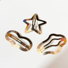 网红ins金属发夹大号金色保色掰掰夹星星云朵BB夹少女边夹发卡