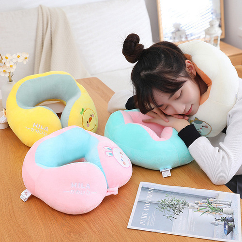 U-shaped pillow neck pillow cartoon airplane travel headrest neck pillow portable car cervical spine pillow for students