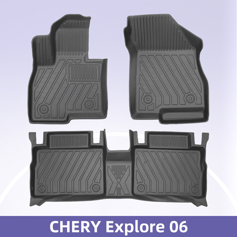 Aplicable a CHERY Explore 06 2023 - 2025 3D todo el tiempo material TPE coche cojín de cola
