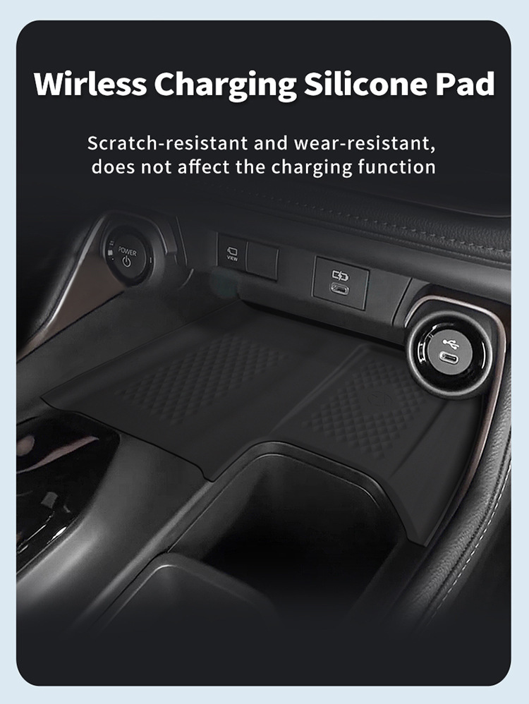 Suitable for Toyota Grand Highlander Wireless Charging Silicone Anti-Slip Mat Car Supplies Modification