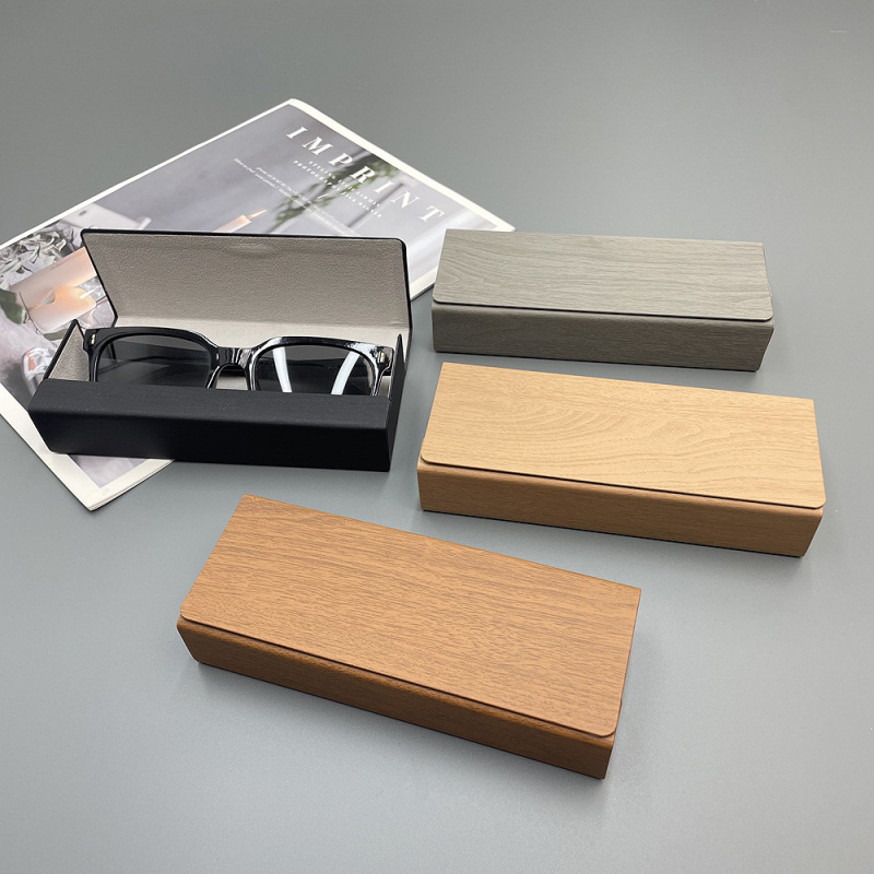 Wholesale Glasses Cases with Wood Texture, Pressure-Resistant and Anti-Drop, Large Frame Magnetic Storage Cases for Myopia Sunglasses, Customizable with Logo Wholesale Glasses Cases with Wood Texture, Pressure-Resistant and Anti-Drop, Large Frame Magnetic Storage Cases for Myopia Sunglasses, Customizable with Logo