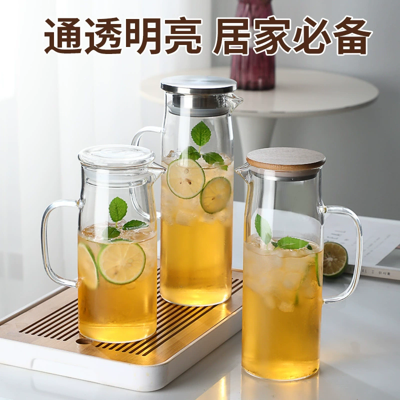 Explosion-proof transparent capacious high quality glass teapot for home use