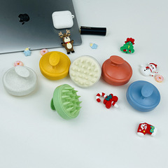 New wheat straw retro color hair wash massage cleaner, scalp massage meridian hair wash comb, a god-level cleaning tool.