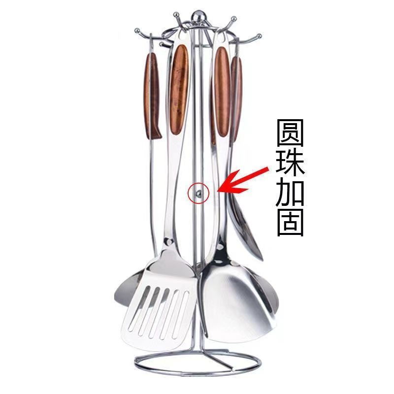 キッチンラック、キッチン用品、スパチュラ、吊り下げラック、スパチュララック、スプーン、スパチュラ、家庭用フックラック、床置きステンレス収納|undefined