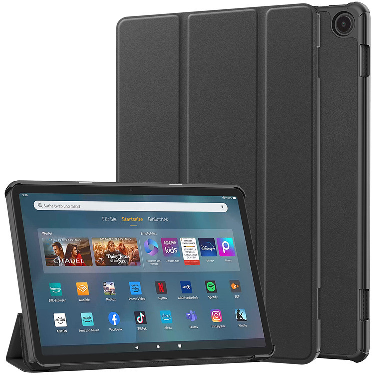 For Amazon Fire max11 2023 Tablet Protective Case HD 10 2023 30% Folding Hibernation Leather Case For Amazon Fire max11 2023 Tablet Protective Case HD 10 2023 30% Folding Hibernation Leather Case