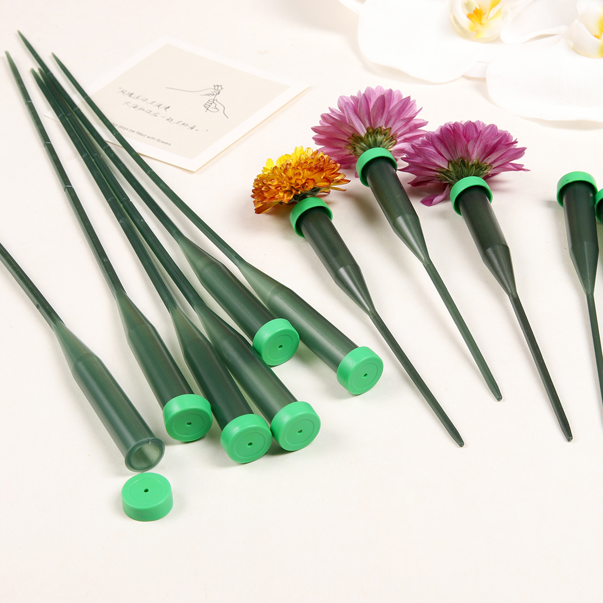 tubo de orquídea alargado con varilla tubo de retención de agua tubo de nutrición de orquídea mariposa preservación de flores materiales de embalaje de flores floristas