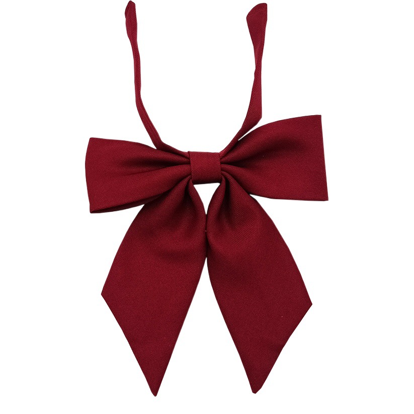 En stock venta al por mayor niñas versión estrecha pequeña pluma raíz pajarita collar flor moda nuevo arco color sólido JK pajarita satén