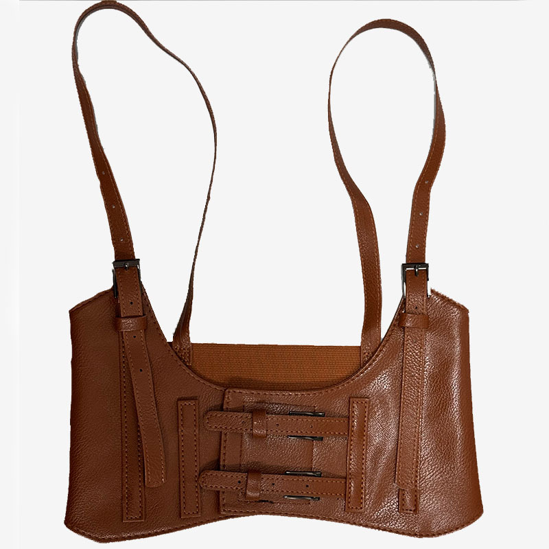 Cinturón de Cintura Estilo Punk para Mujer de Imitación de Cuero Estilo Casual para Mujer