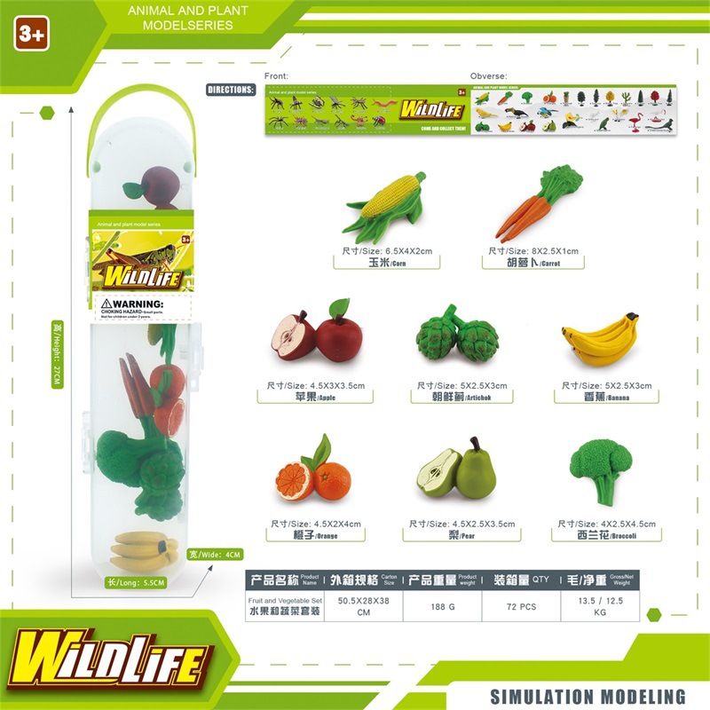 Simulación de exportación transfronteriza Mini pájaro planta insecto vegetal fruta modelo traje decoración de escritorio adornos estáticos
