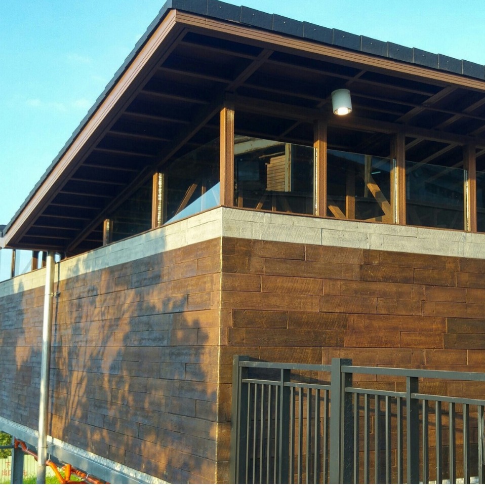 Pu anual anillo de madera club KTV fondo pared decoración anual anillo de madera hotel casa de familia simulación azulejos plantilla de ladrillo cultural madera