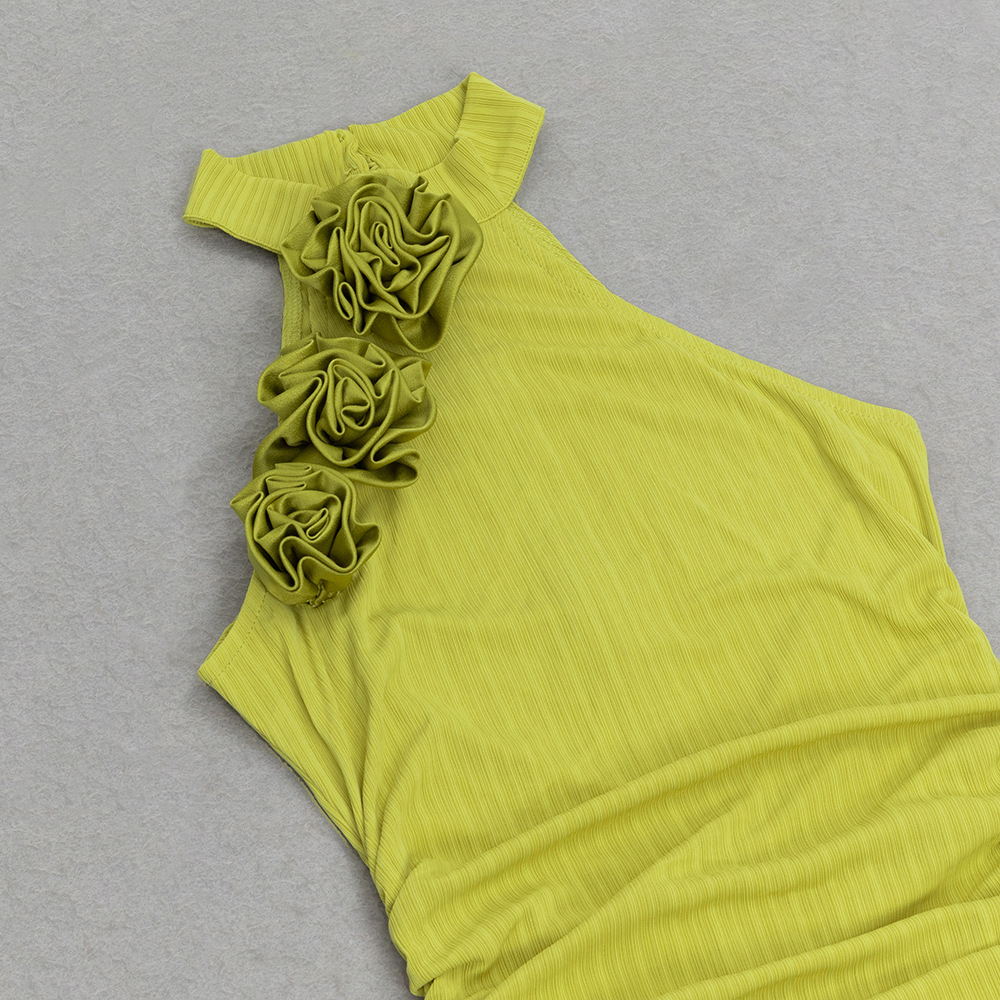 Summer Sexy Vintage Halter Sleeveless Floral Print Pleated Dress Women