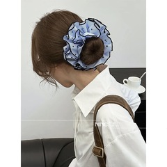 オリジナル手作り海塩ブルーストライブラブドット大腸ヘアバンド気質バレエスタイル新しいヘアアクセサリー小新鮮