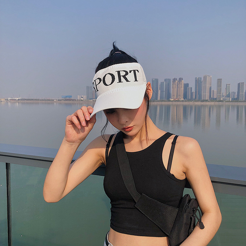 Fashion Empty-top Knitted Breathable Sunscreen Cap display picture 12