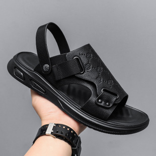 Men's Summer Outdoor Non-Slip Slippers with Thick Soles, Suitable for Outdoor Sports and Driving, Dual-Use Beach Sandals