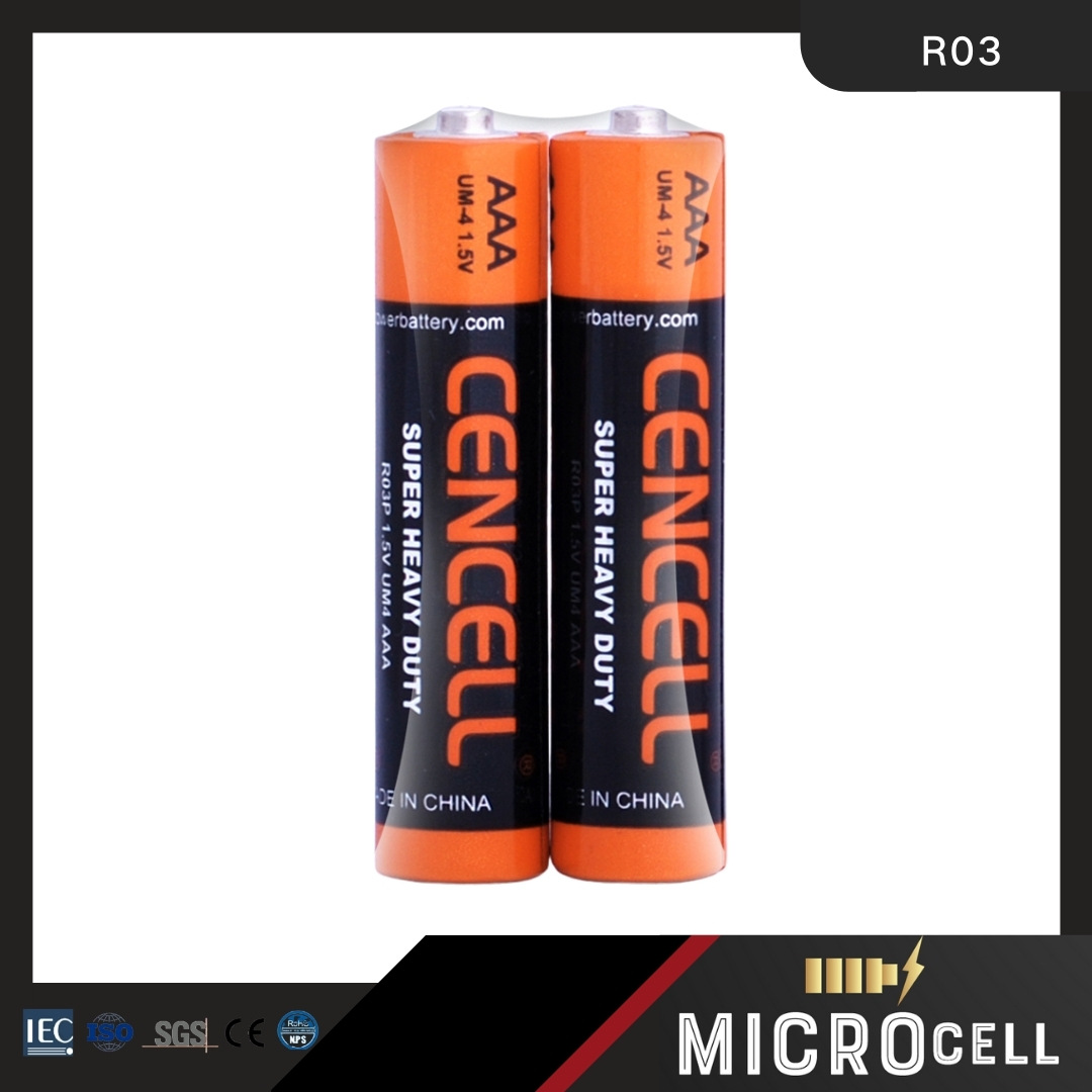 供应电子秤体温枪无汞碳性7号AAA R03 UM-4 电池 碳性铝膜电池