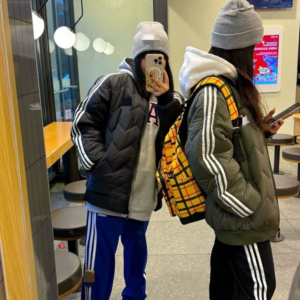 High-quality autumn and winter new cotton jacket for men and women, windproof sports cotton coat with stand-up collar, cold-proof and warm jacket with embroidered logo for men