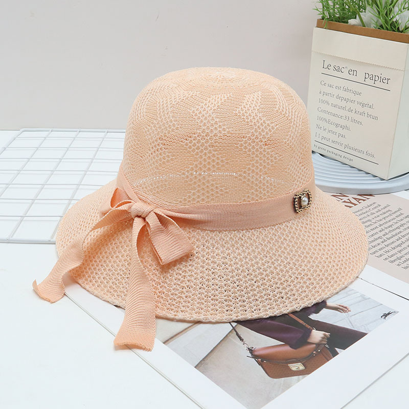 Nuevo sombrero de paja para mujer, sombrero de playa junto al mar, sombrero para el sol de verano de moda salvaje, protector solar, sombrero para el sol de protección UV