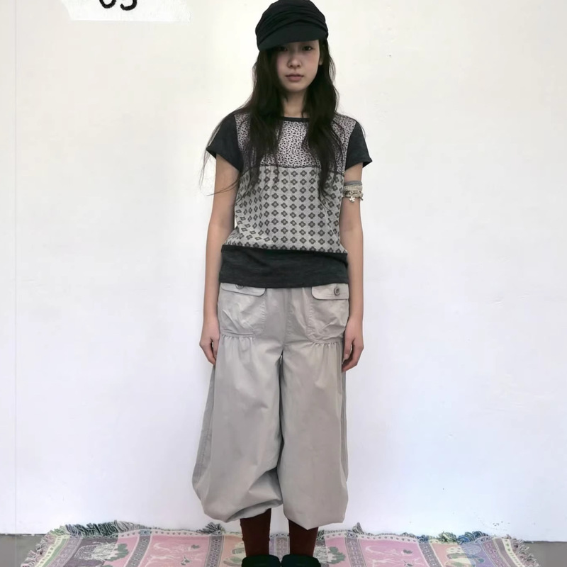 Current Style: Front Double Pocket Pleated Casual Loose Wide-Leg Pants with Drawstring Current Style: Front Double Pocket Pleated Casual Loose Wide-Leg Pants with Drawstring