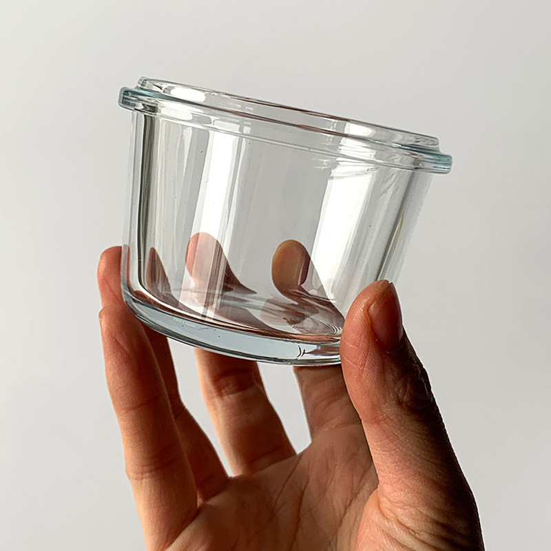 High Borosilicate Glass Preservation Box Sealed Jar Baby Food Bowl Storage High Temperature Heating Refrigerator Freezer Mini Model
