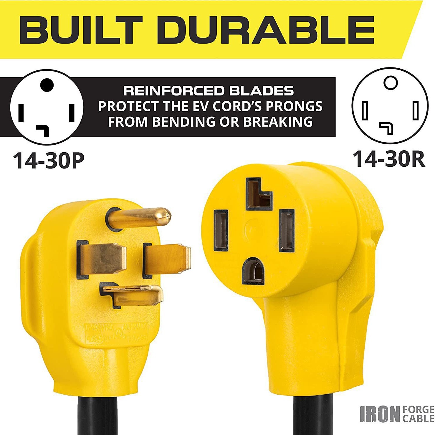 美国30安培干燥机EV 延长线14-30P /14-30R 干燥机专用延长电源线