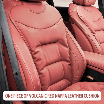 Comfortable for All Seasons, Size — Seat cushion, seat cover - volcano-red-nappa-back-cushion-1-piece