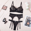 Lace bra, sexy ultra thin set, underwear, 3 piece set