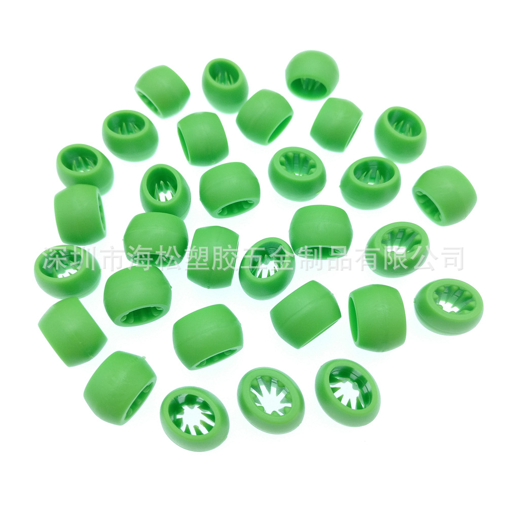 工厂销售 椭圆型珠子扣 八刺单向滑动扣 一次性识别带扣