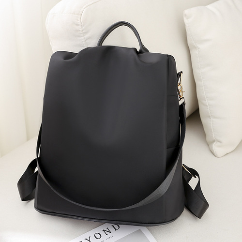 New Oxford Cloth Dual Shoulder Bag with Fashion Print, Large Capacity, Classic Commuter Backpack, Single Strap Anti-Theft Travel Bag
