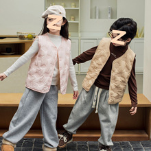 宝宝马夹秋冬外穿婴儿坎肩夹棉加厚儿童马甲加绒保暖女童背心男童