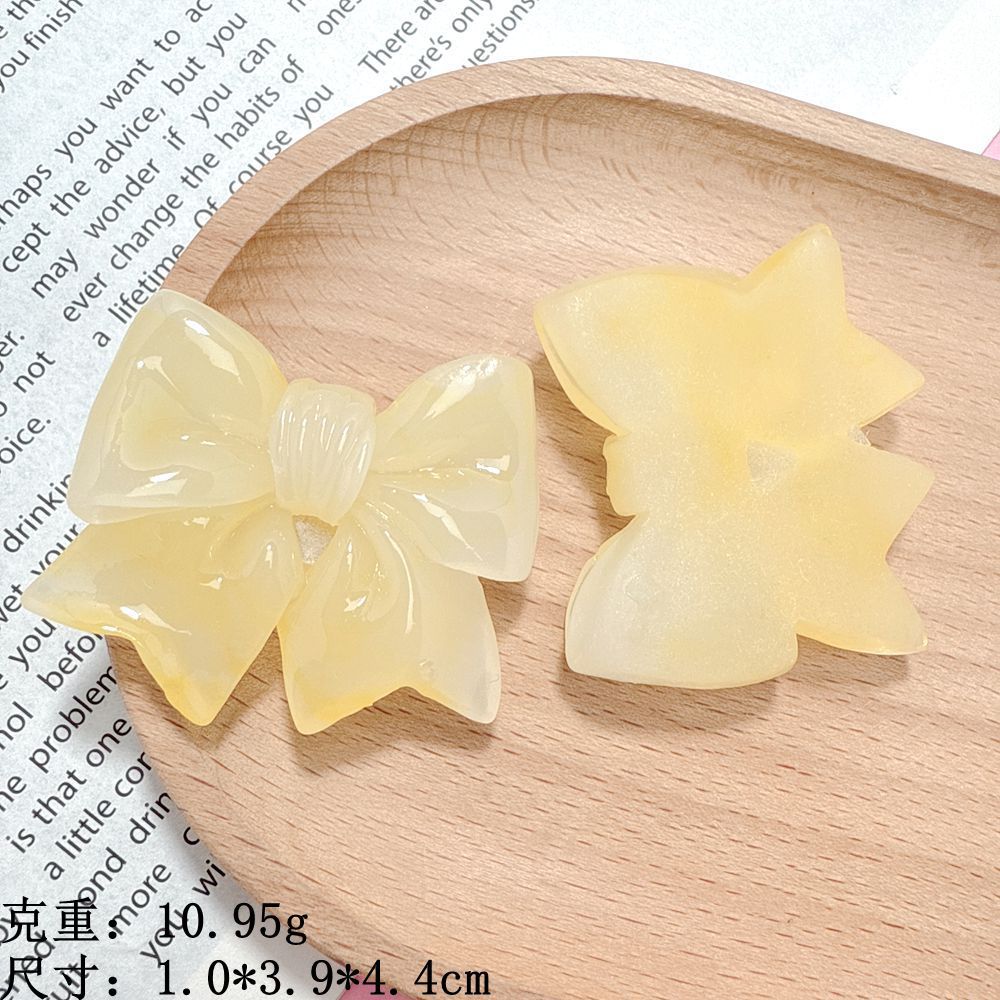 大きな花のグラデーションの蝶ネクタイの樹脂部品のクリームゴムdiyの髪のひものヘアピンのコップの靴のボタンの収納箱のペンダント